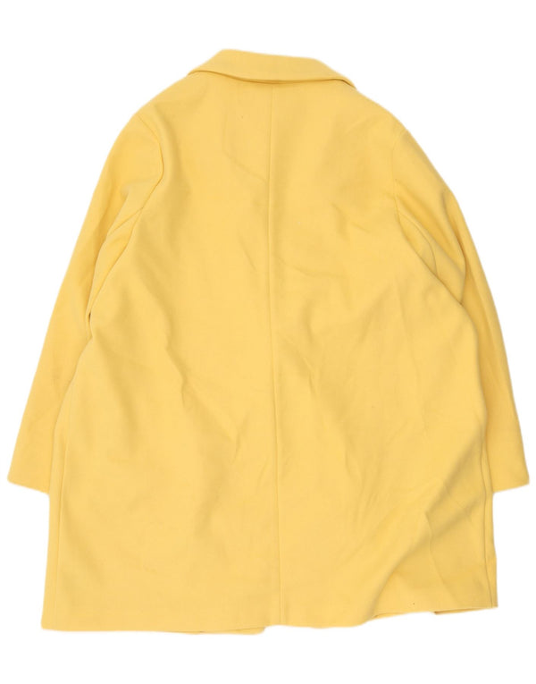 Sobretudo feminino Marks & Spencer UK 24 4XL algodão amarelo