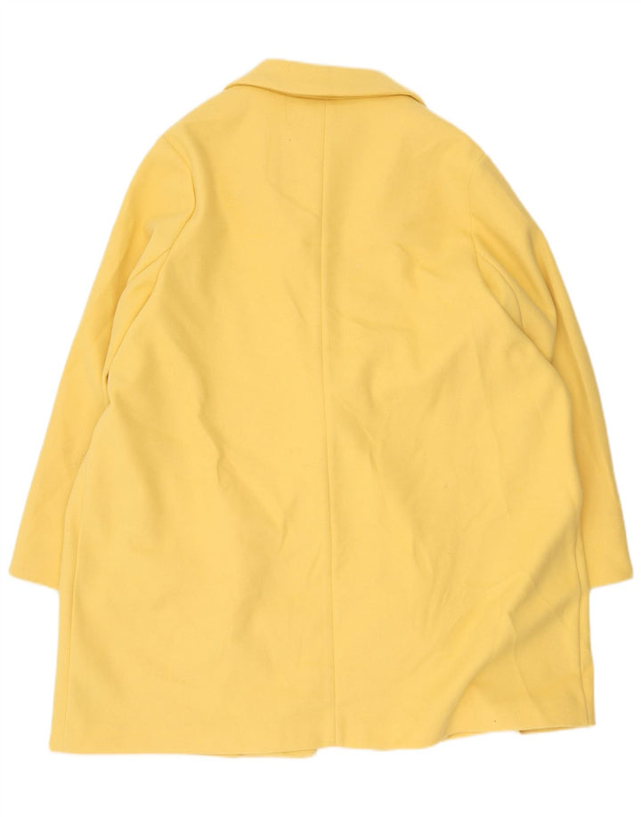 Sobretudo feminino Marks & Spencer UK 24 4XL algodão amarelo