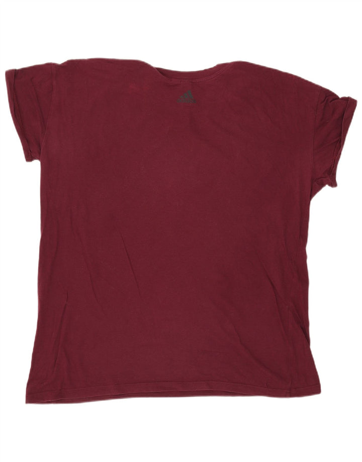 Adidas Mens Graphic T-Shirt Top Grande Borgonha