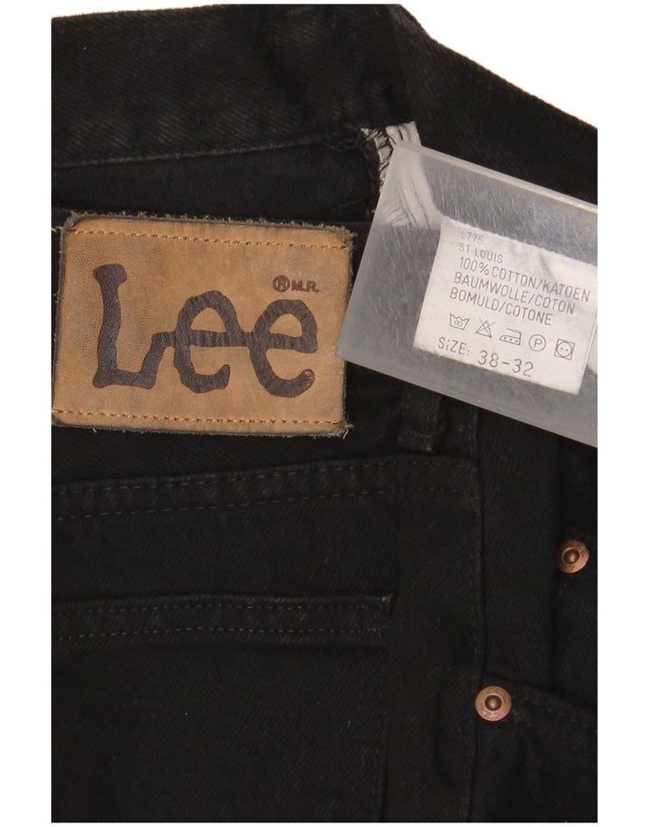LEE Mens St.Louis Tapered Jeans W38 L32 Algodão Preto