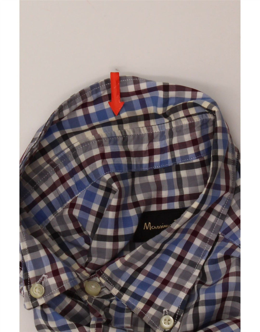 Camisa masculina Massimo Dutti grande xadrez azul