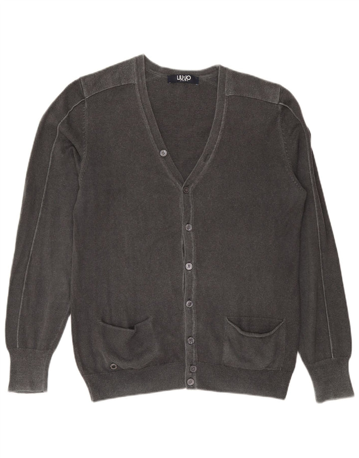 Liu Jo Suéter Cardigan Masculino XL Algodão Cinza