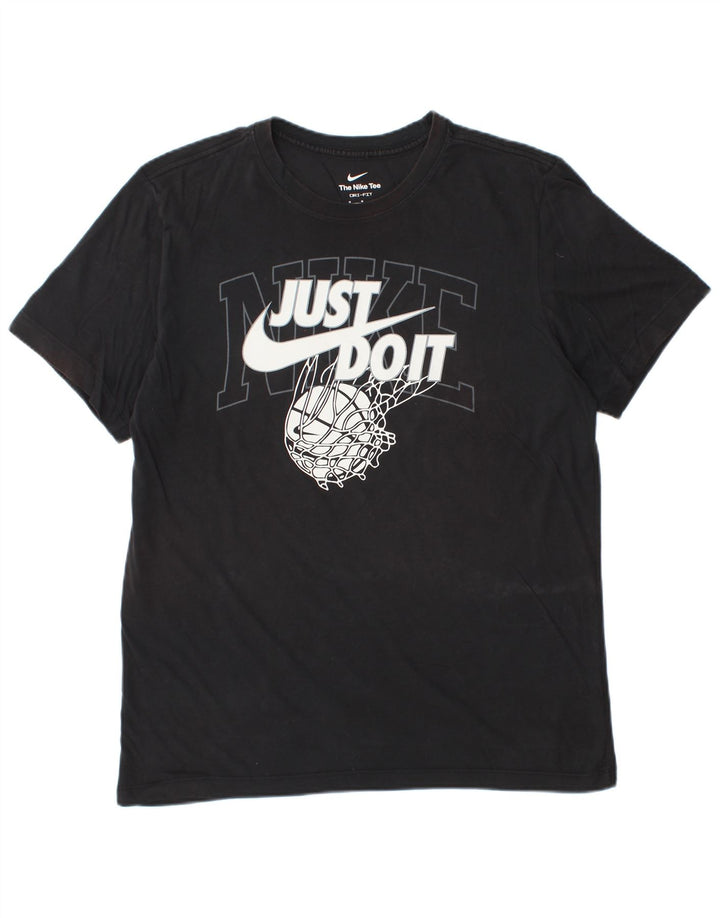 Camiseta Nike Masculina Dri Fit Graphic Top Médio Preto
