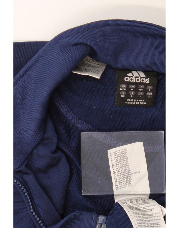ADIDAS Mens Tracksuit Top Jacket UK 40/42 Médio Azul Marinho Colourblock