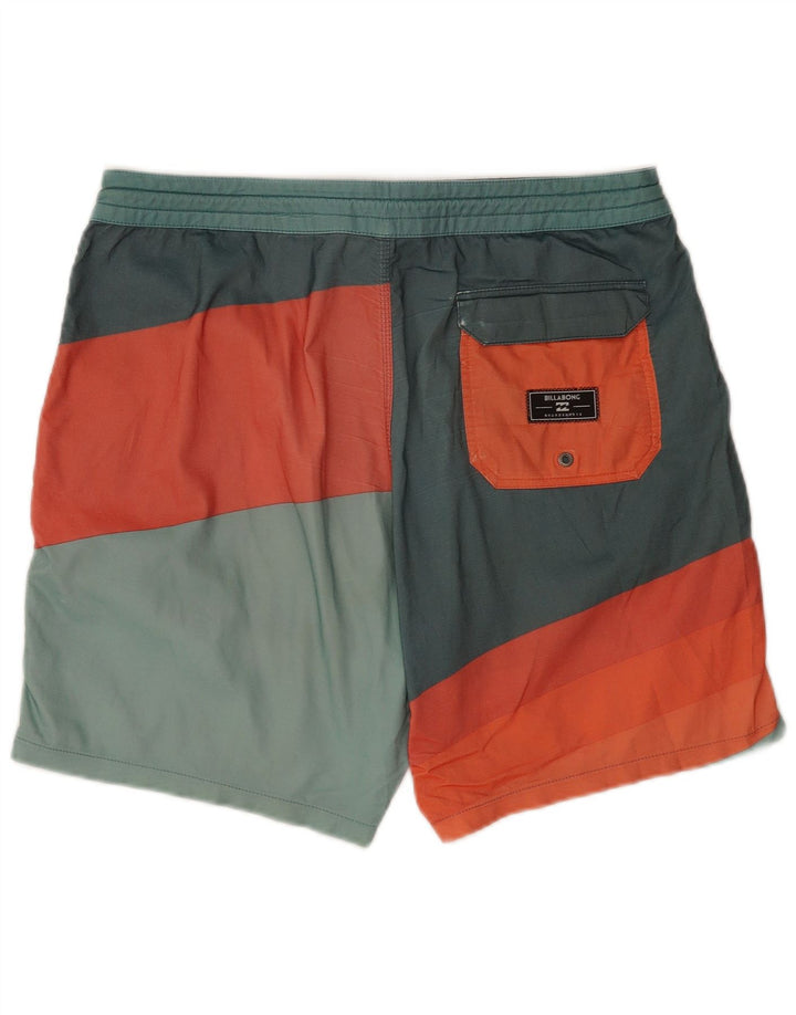 Shorts de natação masculino Billabong grande bloco colorido multicolorido