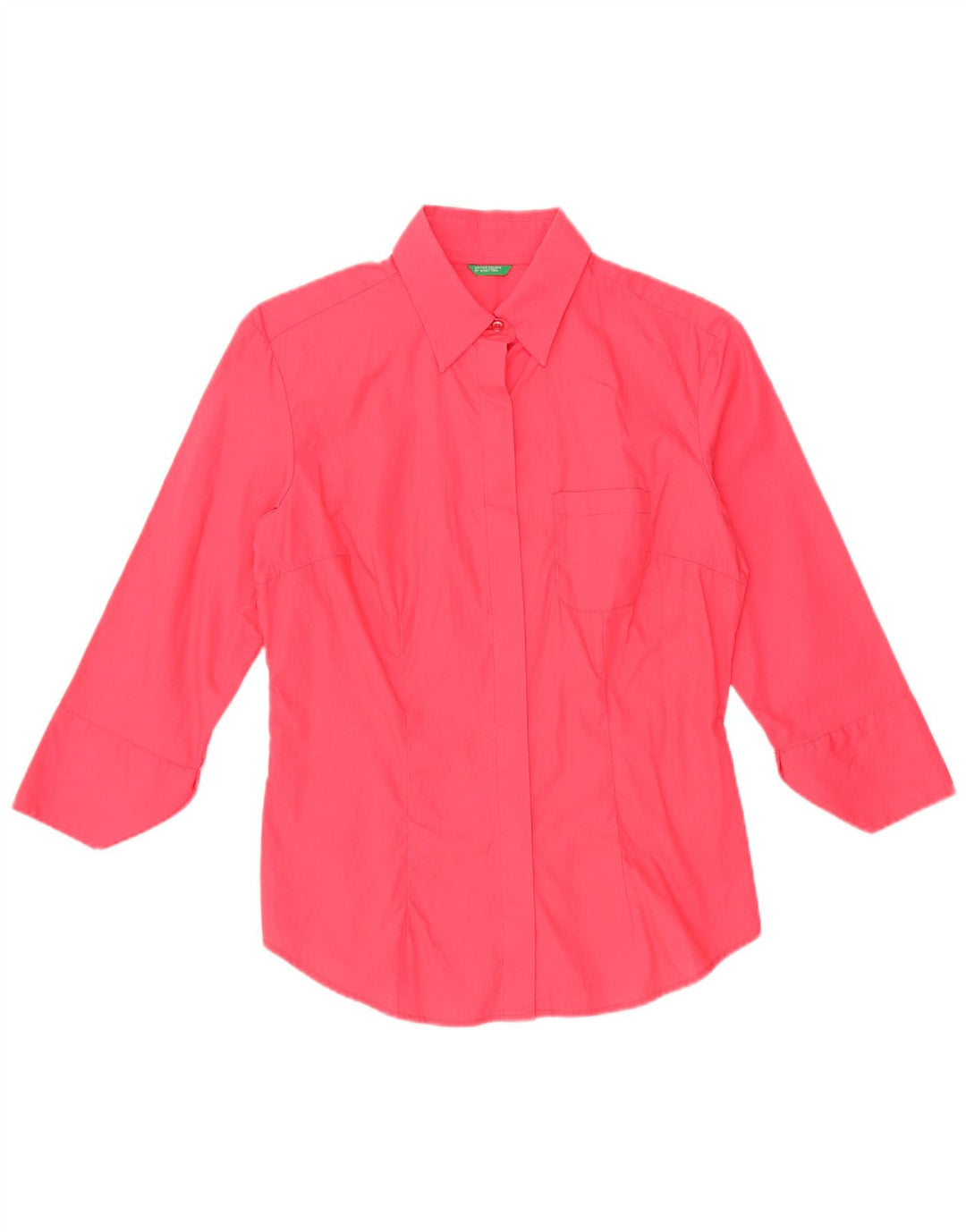 Camisa feminina manga 3/4 BENETTON UK 12 rosa médio