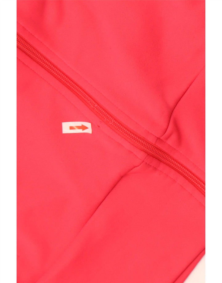 Adidas Womens Tracksuit Top Jacket UK 16 Grande Rosa Poliéster