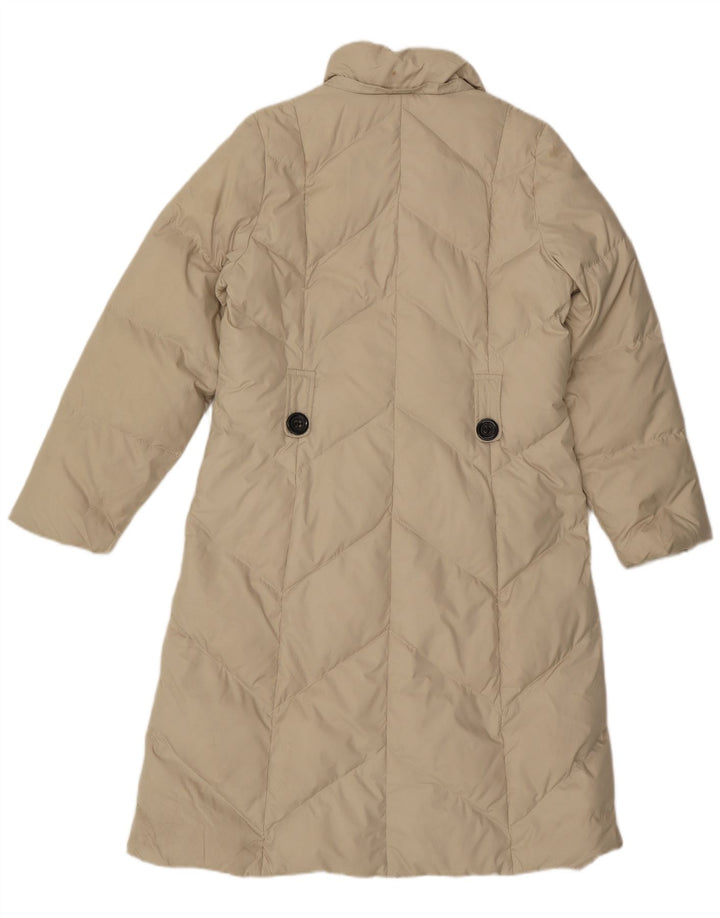 Casaco acolchoado feminino MARKS & SPENCER UK 16 grande poliéster bege