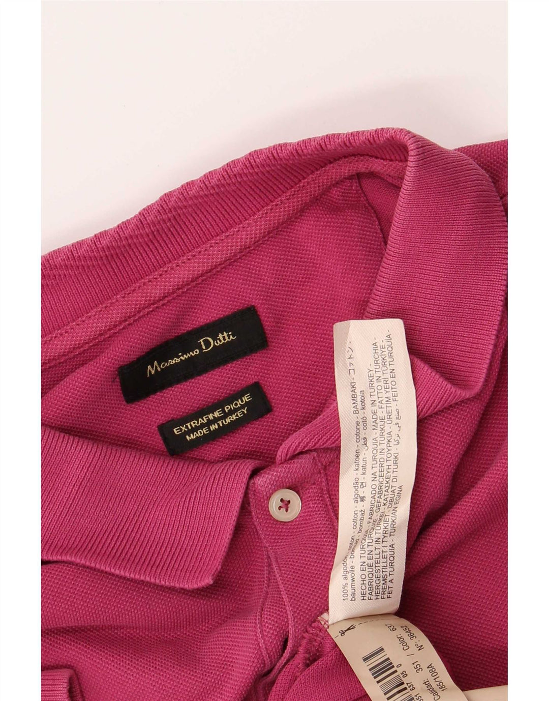 Camisa polo masculina Massimo Dutti XL algodão rosa