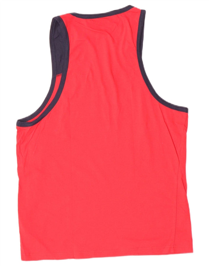 Fila Mens Graphic Vest Top Médio Algodão Colourblock Vermelho
