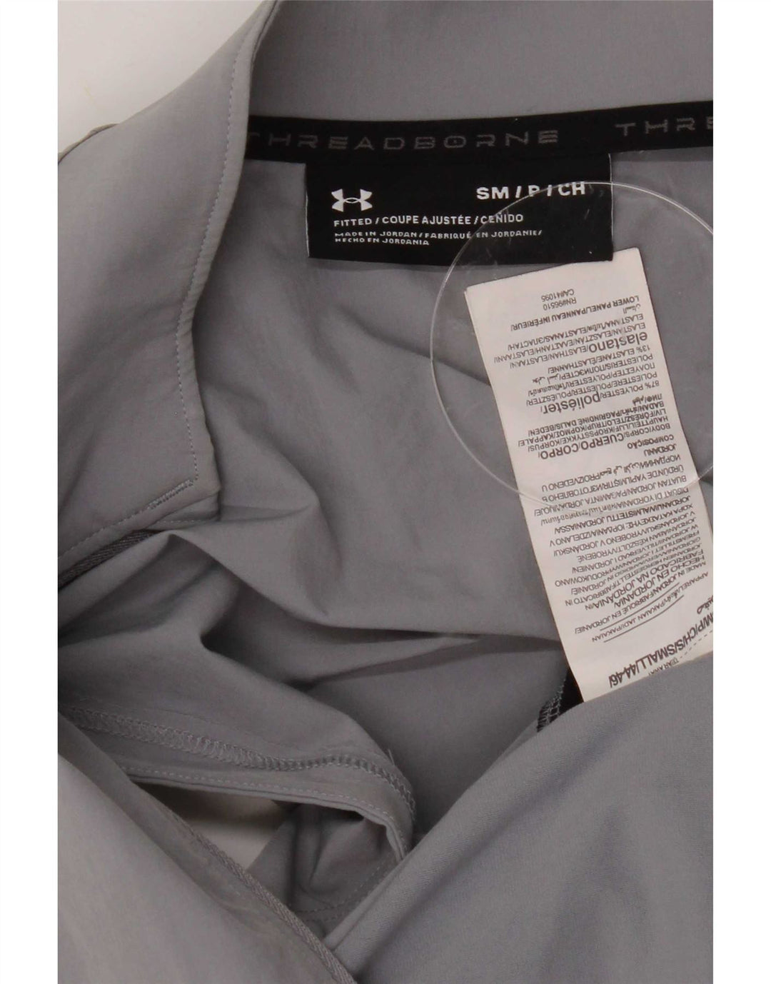 Jaqueta masculina Under Armour sem mangas para treino, bloco colorido cinza pequeno