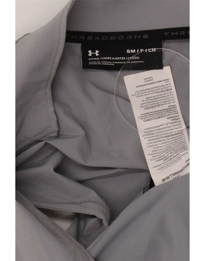 Jaqueta masculina Under Armour sem mangas para treino, bloco colorido cinza pequeno