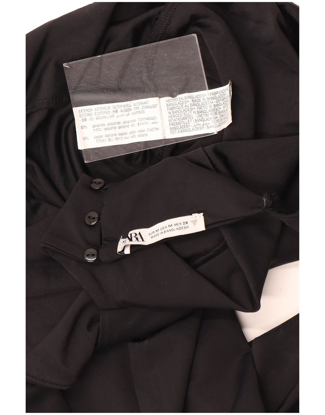 Macacão feminino Zara Halter UK 12 médio preto poliamida