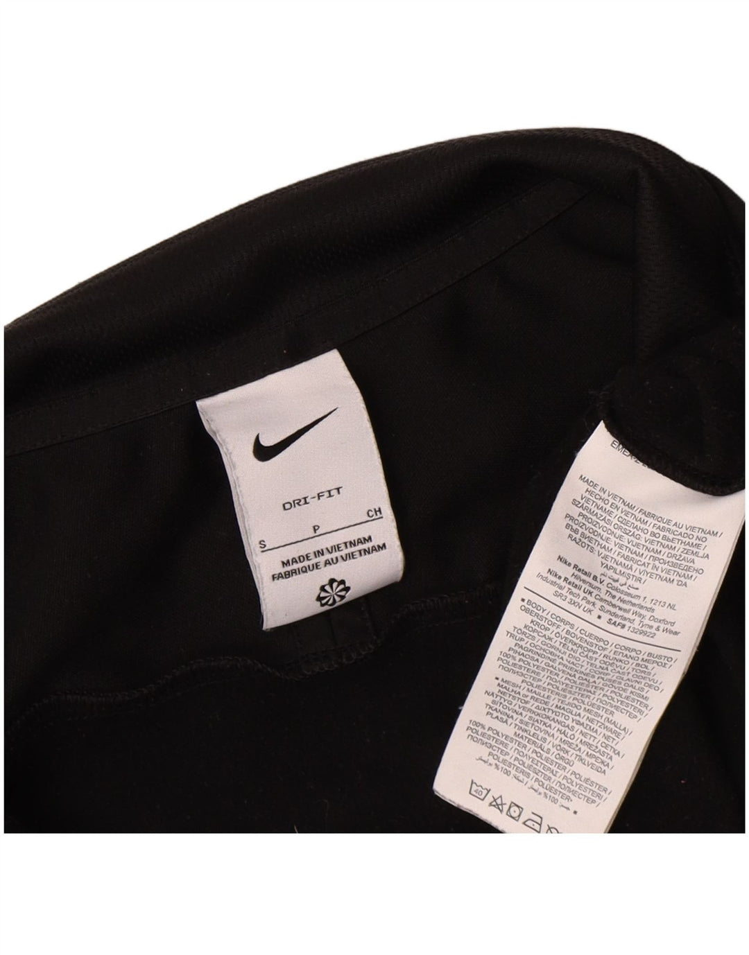 Pulôver masculino Nike Dri Fit com gola zip e top pequeno bloco colorido preto