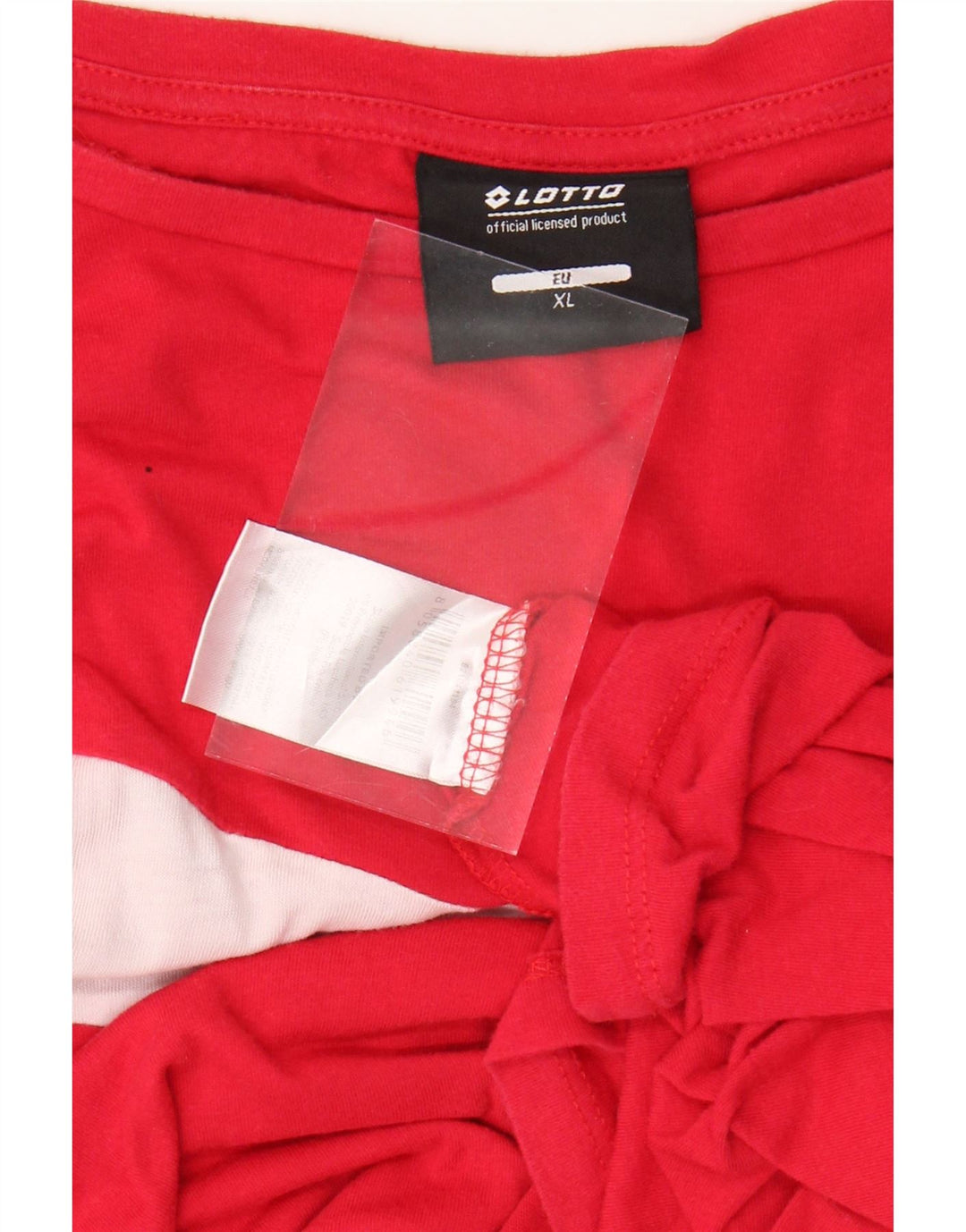 LOTTO Camiseta Feminina Crop Oversized Top UK 18 XL Vermelho Colorblock Algodão