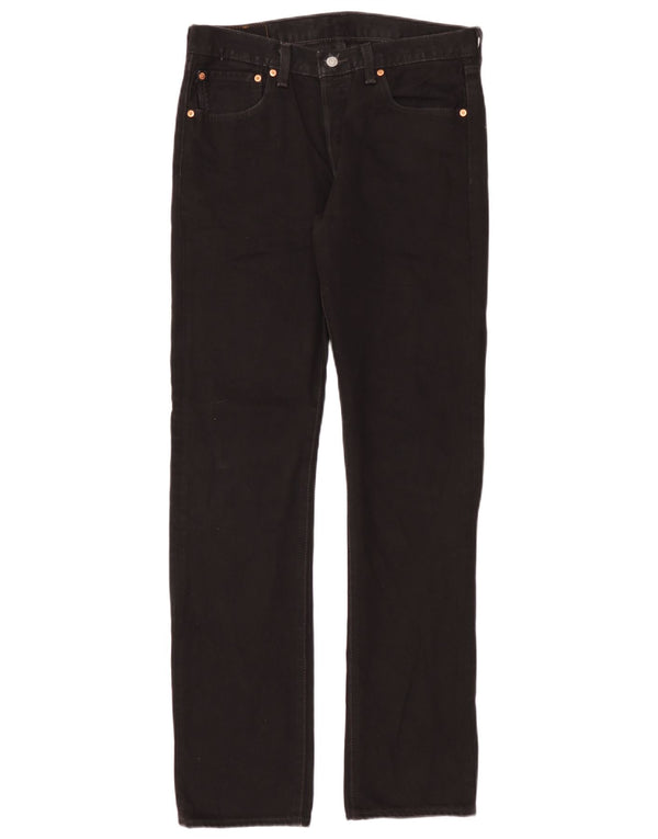 Jeans Levis 501 Straight Masculino W31 L34 Algodão Preto