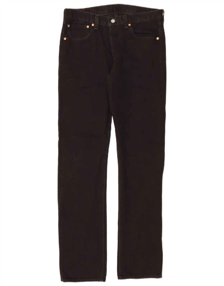 Jeans Levis 501 Straight Masculino W31 L34 Algodão Preto