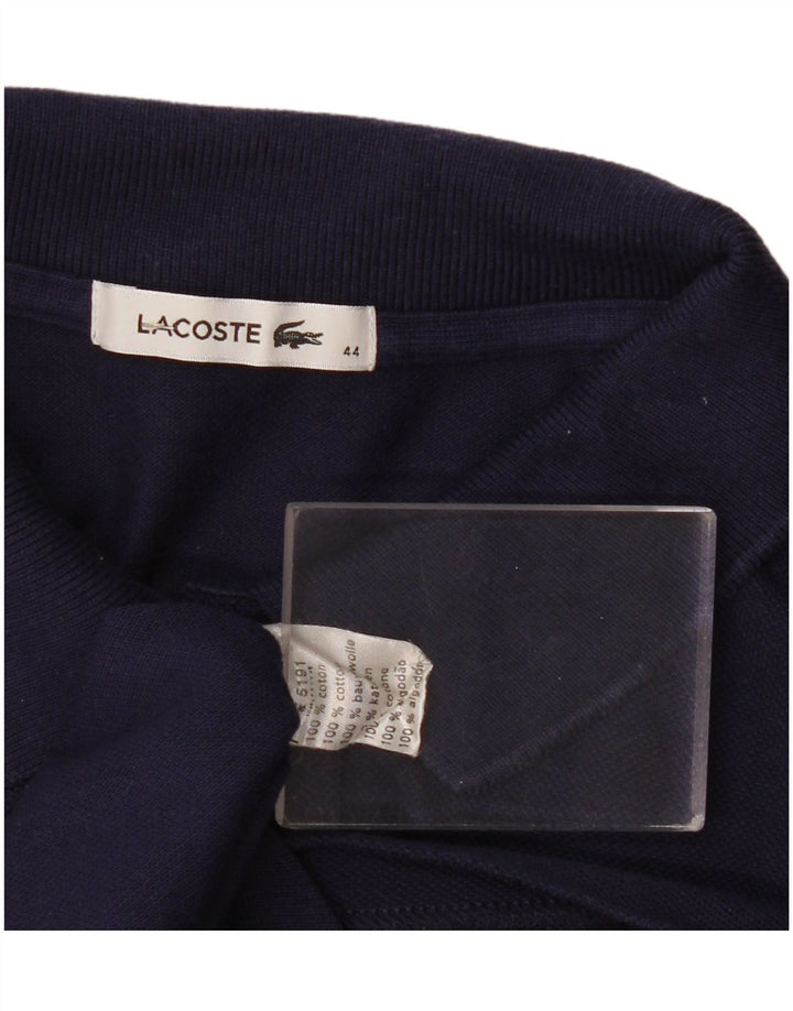 Camisa polo feminina Lacoste tamanho 44 grande algodão azul marinho