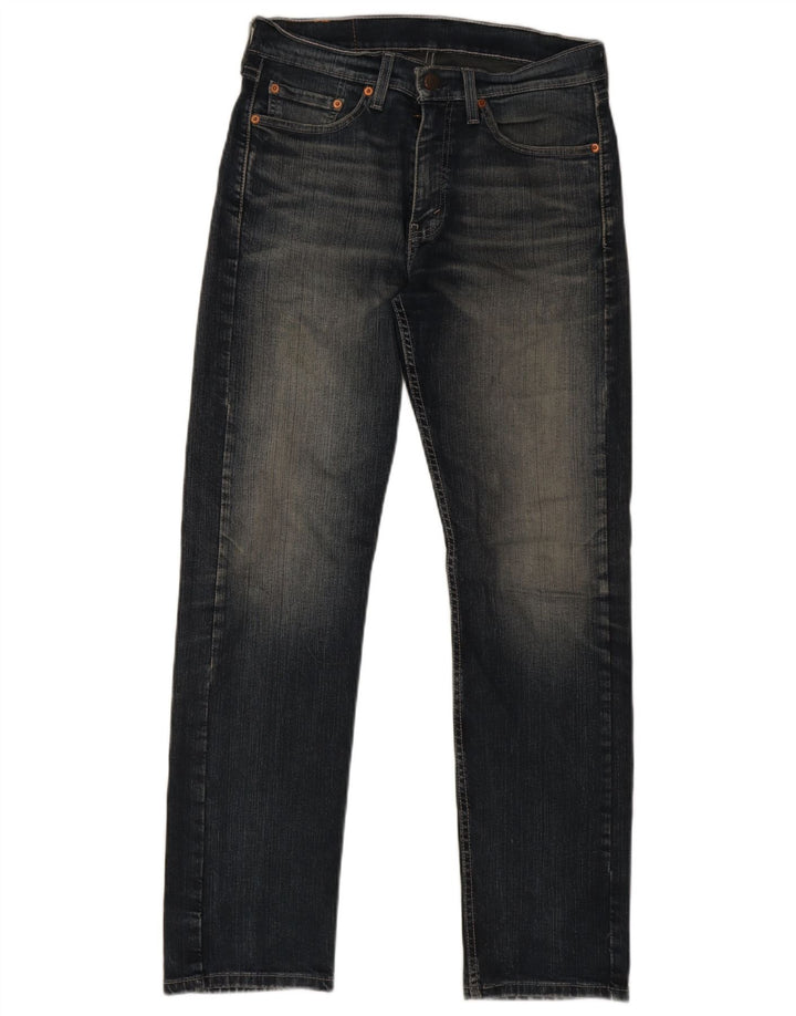 Calça jeans masculina Levi's 505 Regular Fit Straight W30 L32 Azul Marinho