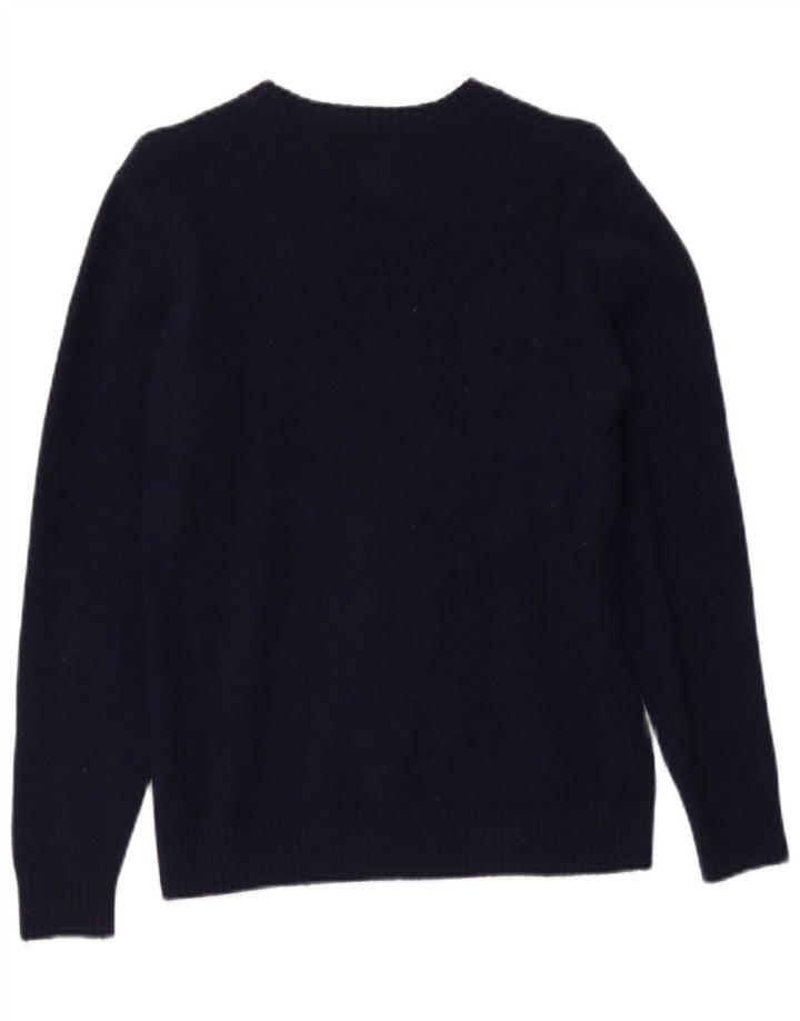 Suéter feminino Levi's com gola canoa, Reino Unido 10, pequeno, azul marinho, lã