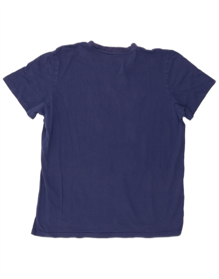 Camiseta masculina Adidas grande algodão azul marinho
