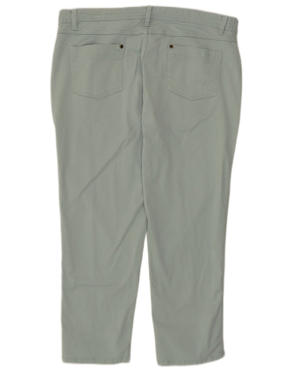 Calça Capri Feminina Slim Fit Weird Fish Reino Unido 14 Grande W36 L23 Algodão Verde