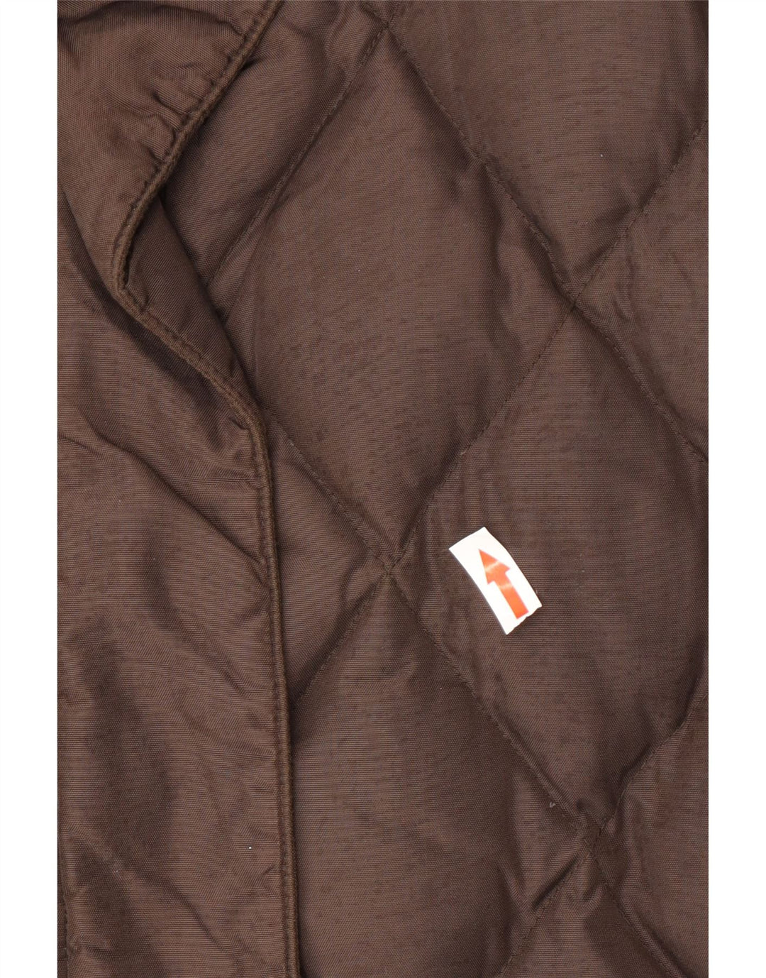 Jaqueta feminina acolchoada acolchoada Armani Jeans UK 14 grande marrom poliamida