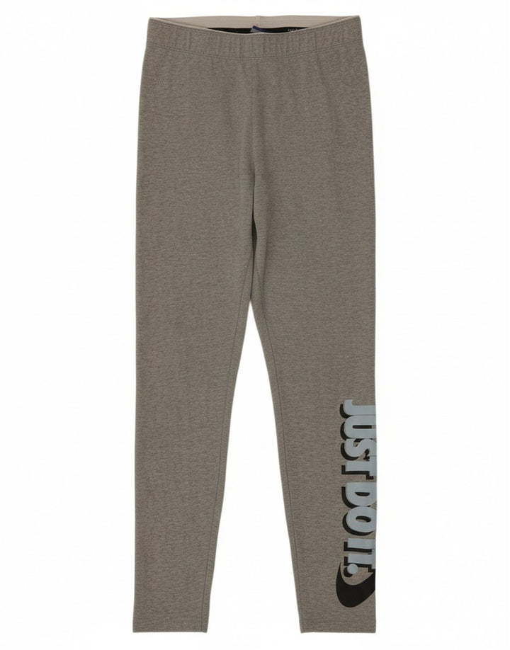 Leggings femininas NIKE Graphic cinza médio algodão esportivo