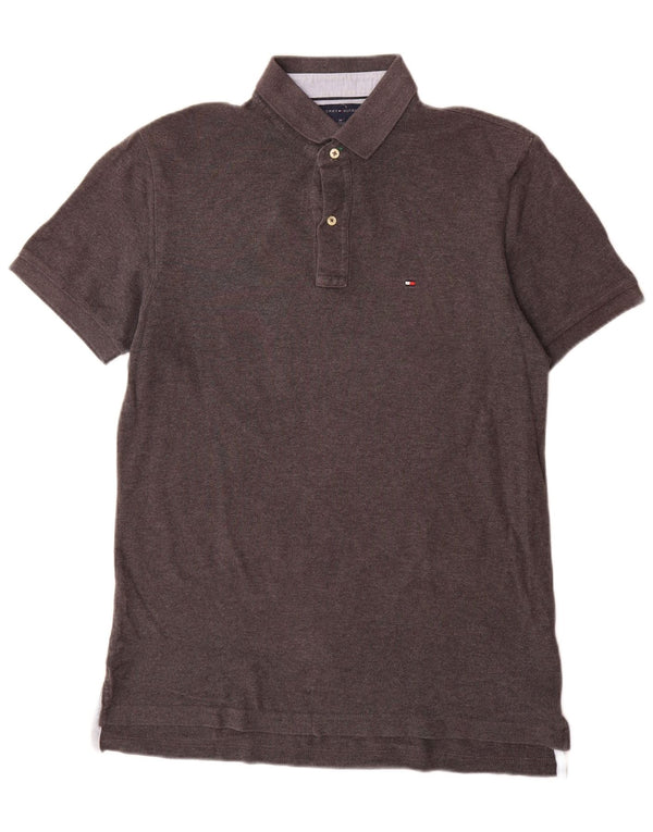 Camisa polo masculina Tommy Hilfiger algodão cinza médio