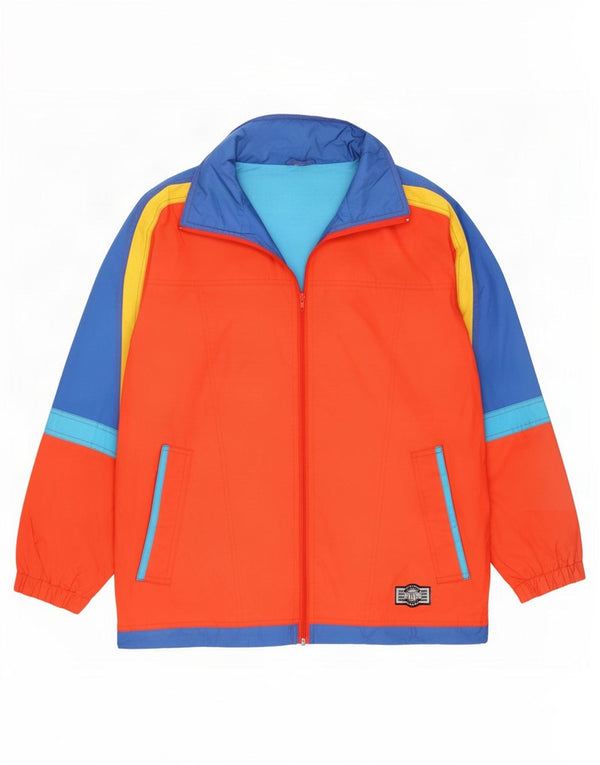 Jaqueta de chuva masculina com capuz Brugi UK 44 2XL laranja Colourblock poliamida