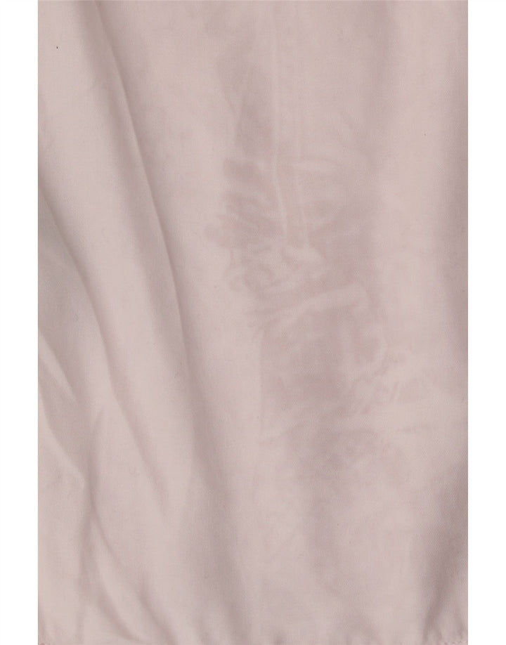 Blusa feminina Marks & Spencer com babados na frente Reino Unido 16 grande rosa Lyocell