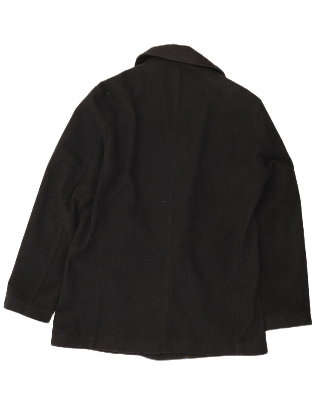 Marks & Spencer Mens Pea Coat UK 40 Grande Poliéster Preto