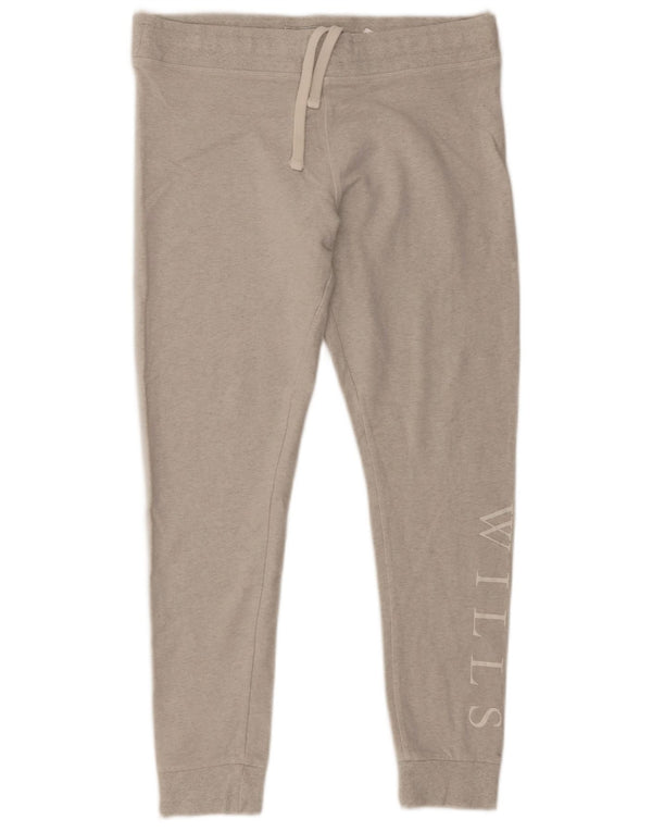 Calça esportiva feminina JACK WILLS com estampa gráfica e jogging UK 14 grande cinza
