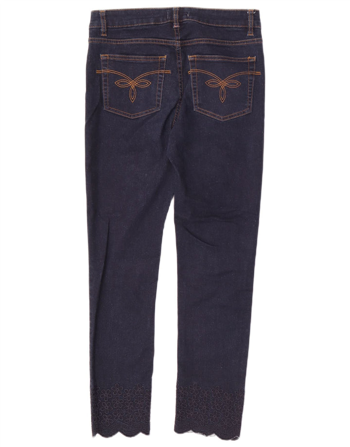 Jeans slim feminino Ted Baker W28 L26 azul marinho floral
