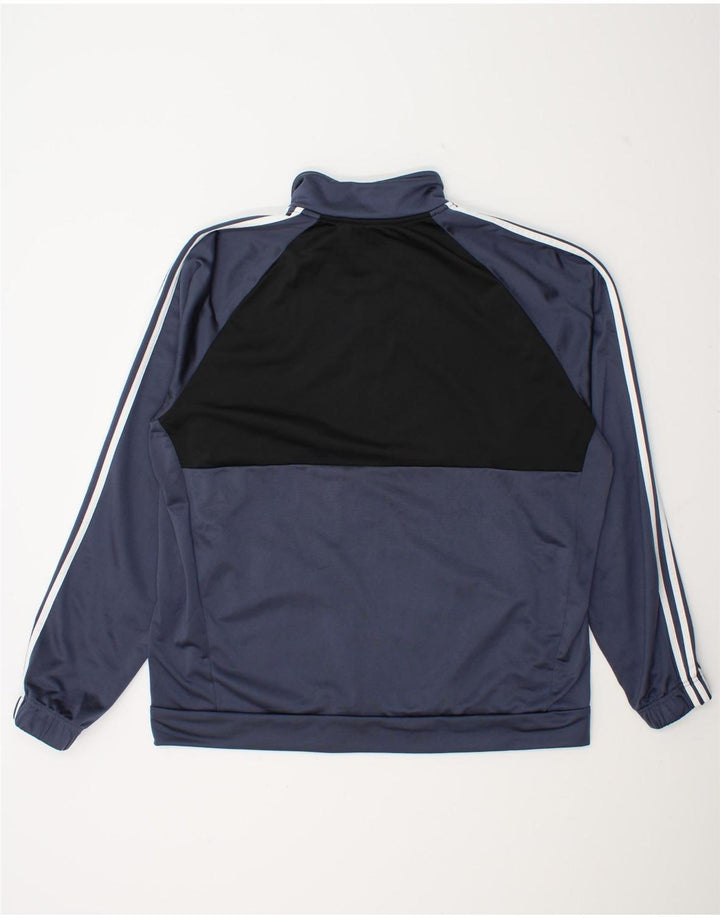 Adidas Mens Treino Top Jacket 2XL Azul Marinho Colorblock Poliéster