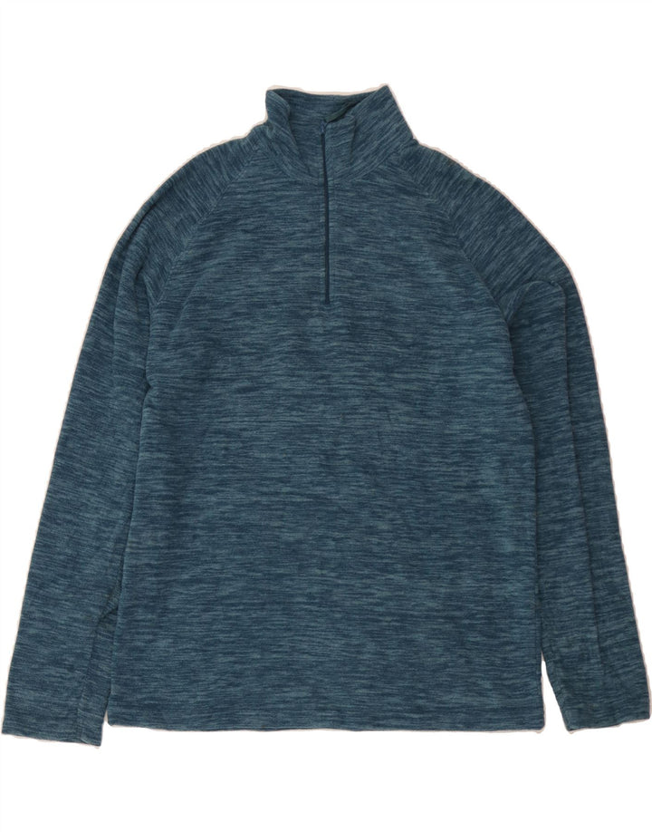 MOUNTAIN WAREHOUSE Mens Zip Neck Fleece Jumper Small Blue Polyester Vintage Mountain Warehouse and Second-Hand Mountain Warehouse from Messina Hembry 