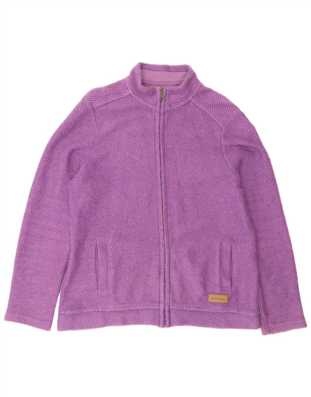 Suéter Cardigan Feminino Weird Fish Reino Unido 16 Grande Algodão Roxo