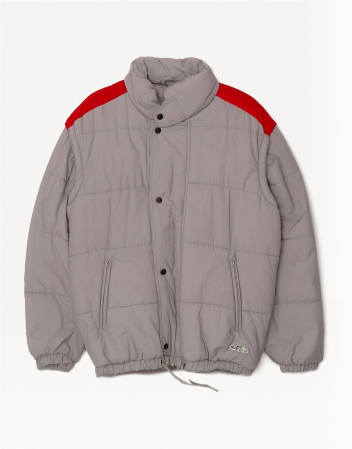 Jaqueta acolchoada masculina MCROSS IT 48 poliamida cinza médio