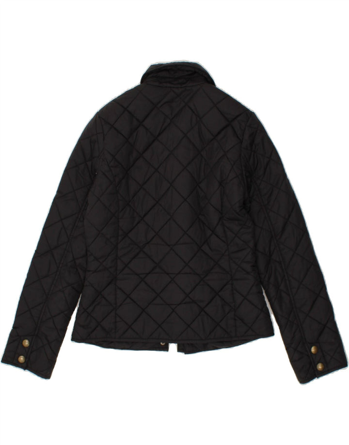 JOULES Womens Quilted Jacket UK 10 Small Black Polyamide Vintage Joules and Second-Hand Joules from Messina Hembry 