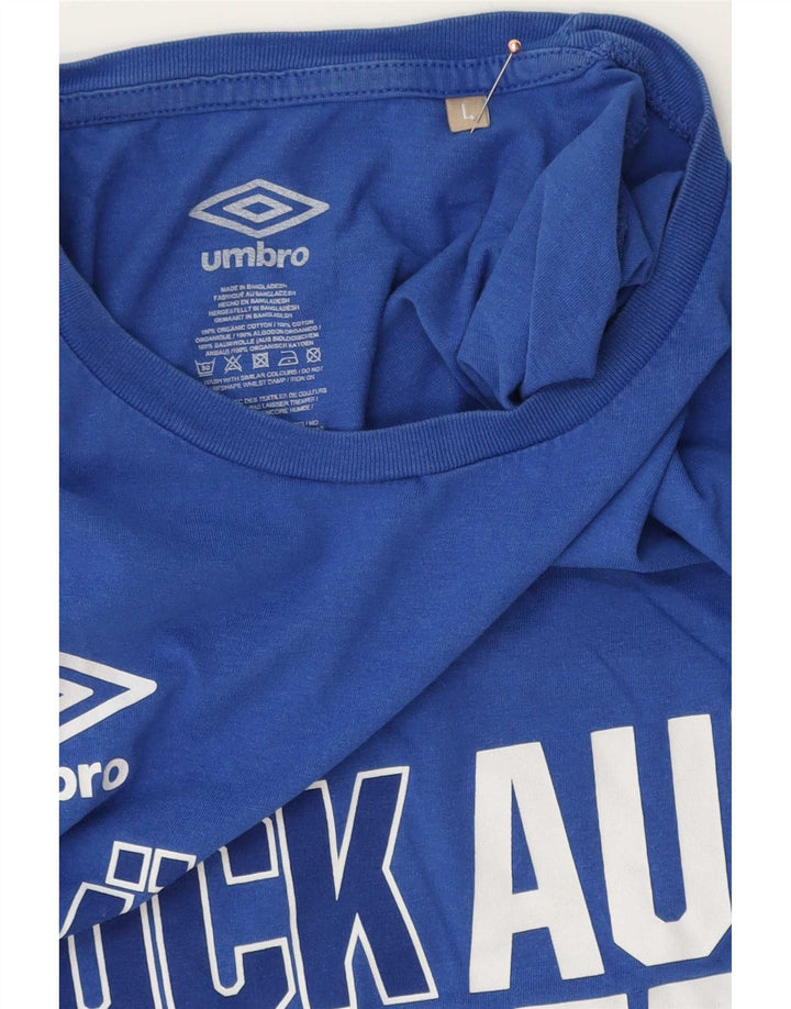 Camiseta masculina gráfica Umbro Top grande algodão azul