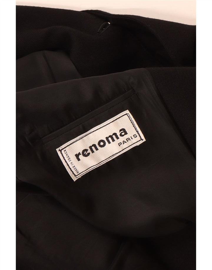 Renoma Mens Jaqueta Blazer de 2 Botões EU 46 Pequeno Preto