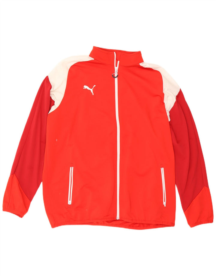 Puma Mens Treino Top Jacket 2XL Poliéster Colorblock Vermelho