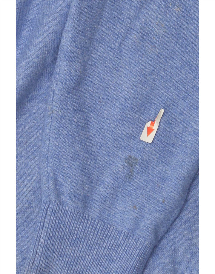 Suéter masculino Marks & Spencer com gola redonda e poliéster azul médio
