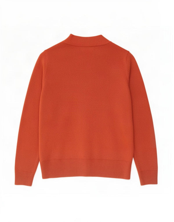 Suéter de cardigã aberto feminino Marks & Spencer Reino Unido 14 acrílico marrom médio