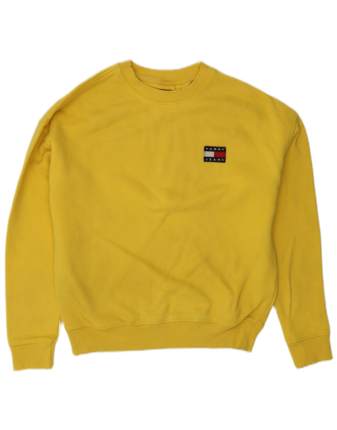 Suéter oversized feminino TOMMY HILFIGER Reino Unido 6 XS algodão amarelo