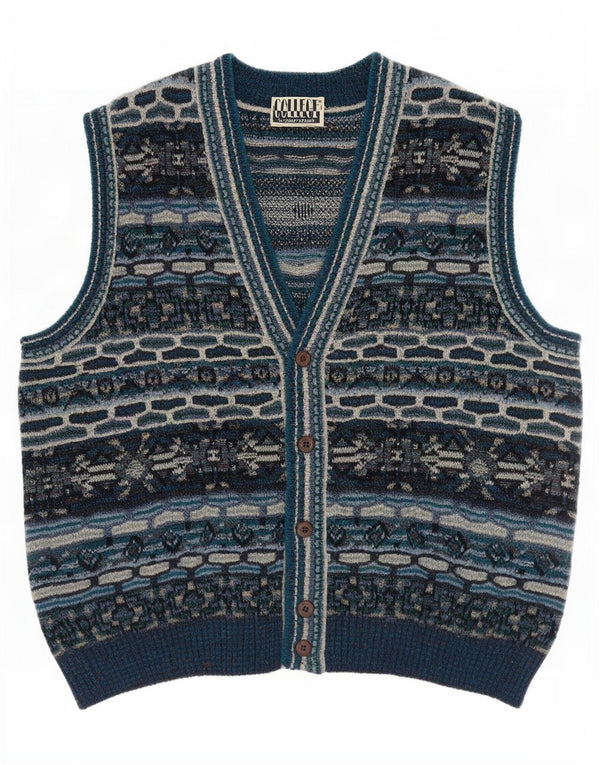 Suéter cardigã masculino Marcazzani IT 50 médio multicolorido Fair Isle