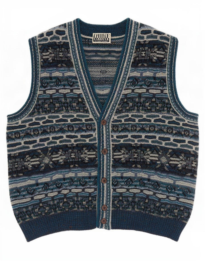 Suéter cardigã masculino Marcazzani IT 50 médio multicolorido Fair Isle