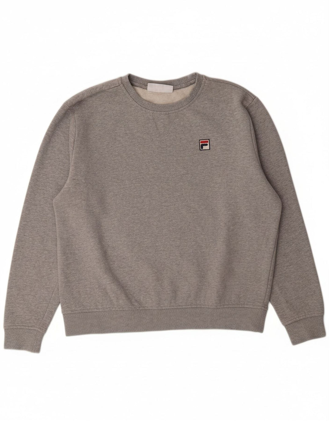 FILA moletom feminino jumper UK 16 grande algodão cinza