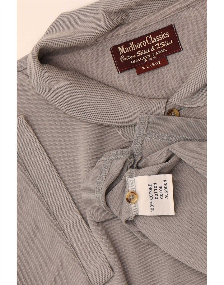 Camisa polo masculina Marlboro Classics XL cinza algodão