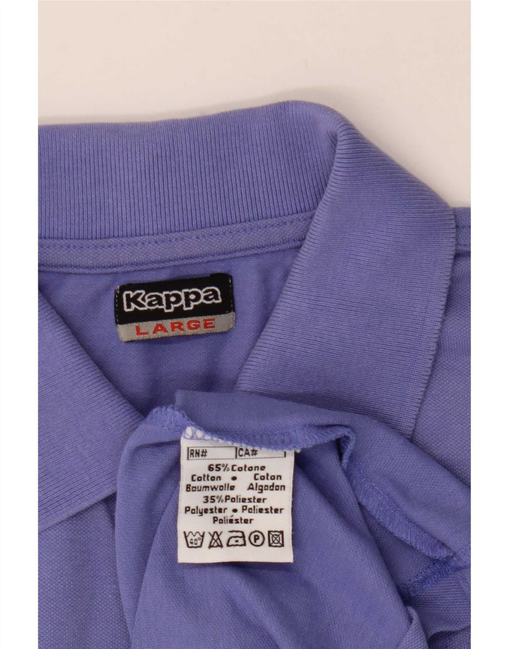 Camisa polo masculina Kappa grande algodão azul
